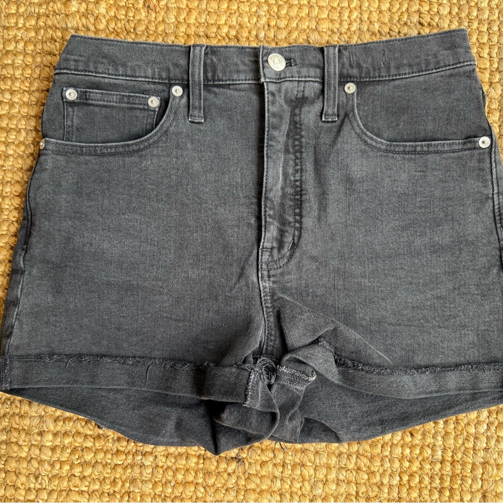 Madewell Charcoal high-rise Jean Shorts